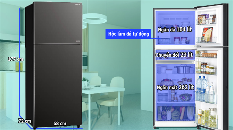 Ngăn chuyển đổi Selectable Zone trên tủ lạnh Hitachi