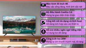 Smart Tivi Simplehome 4K 55 Inch HS55C - Việt Nam