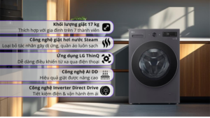 Máy giặt LG Inverter 17 kg F2517SNTG 2025