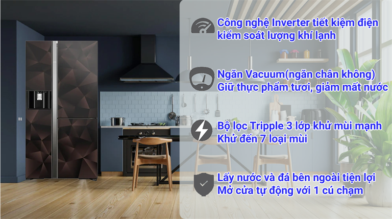 Tủ Lạnh Hitachi Inverter 569 Lít R-FM800XAGGV9X (GBZ)