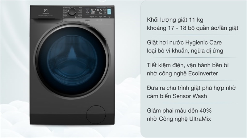 Máy giặt Electrolux Inverter 11 kg EWF1142R7SB - THÁI LAN